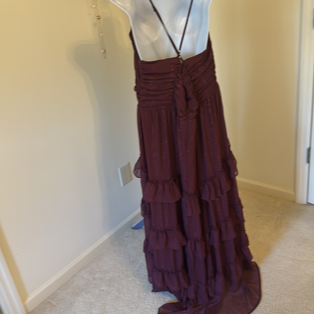Elegant Burgundy maxi dress NWT - Picture 6 of 11